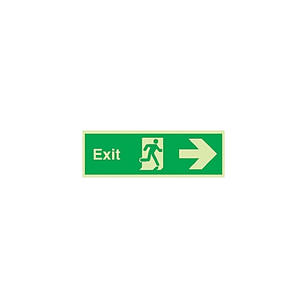Fire Exit Right Arrow Gemglow Sign