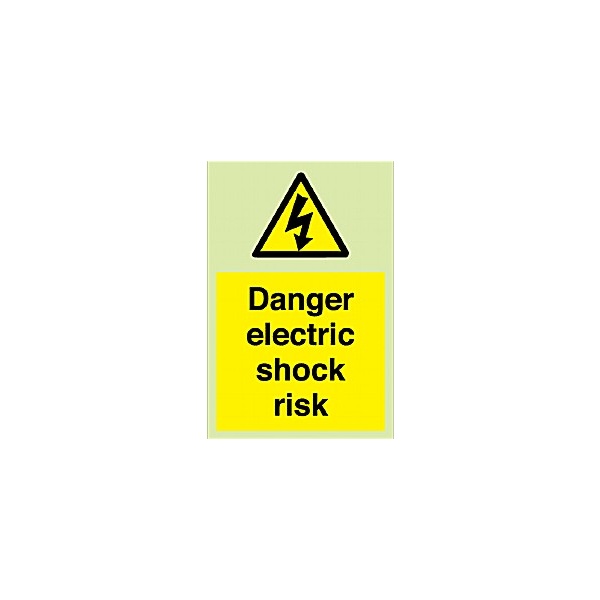 Danger Electric Shock Risk Gemglow Sign