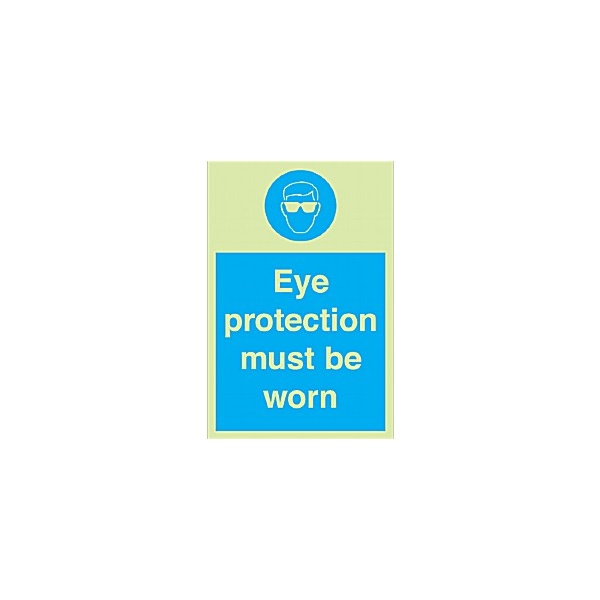 Eye Protection Must Be Worn Gemglow Sign