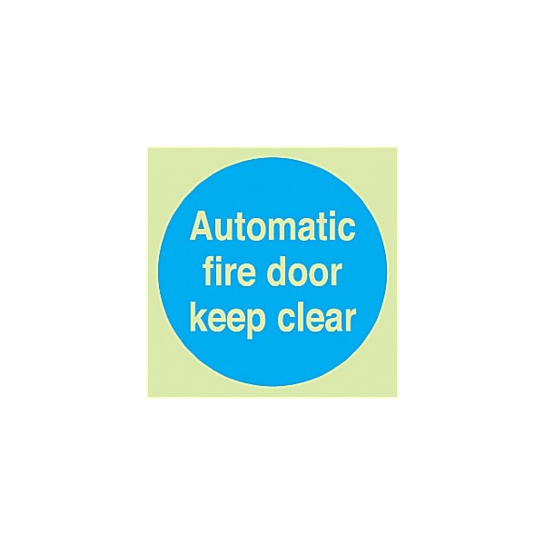 Automatic Fire Door Keep Clear Gemglow Sign