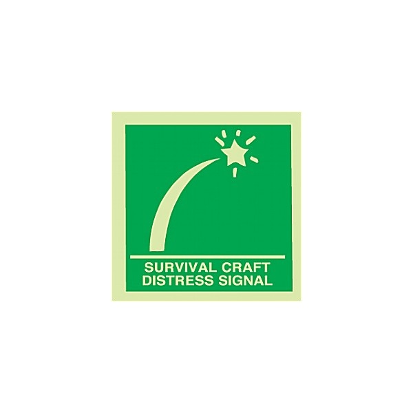 Gemglow Survival Craft Distress Signal Sign