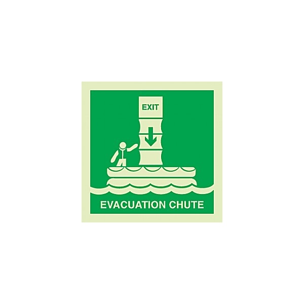 Gemglow Evacuation Chute Sign