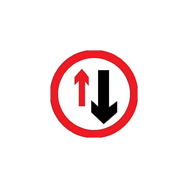 Priority To Oncoming Traffic Sign