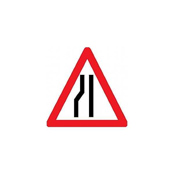 Left Side Narrowing Sign