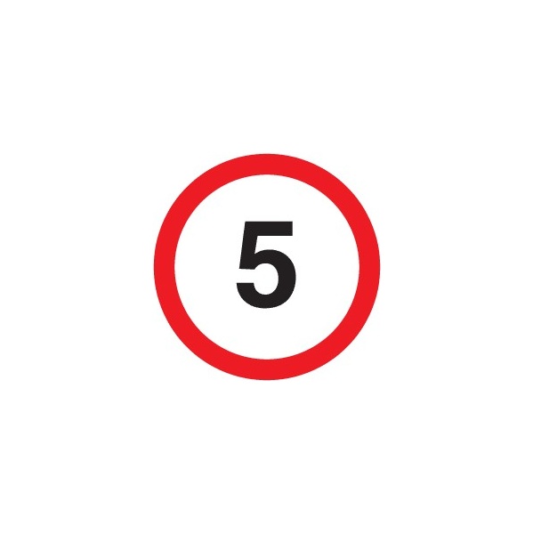 '5' Non Reflective Sign