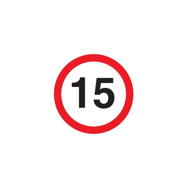 '15' Non Reflective Sign