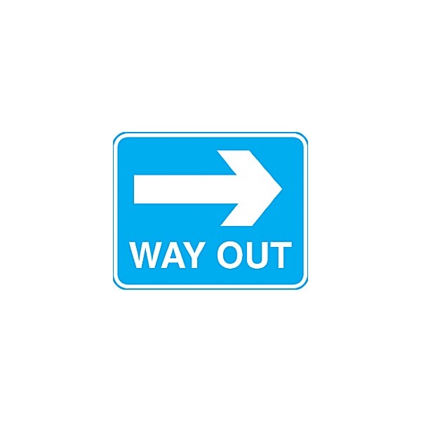 Way Out Right Arrow Sign