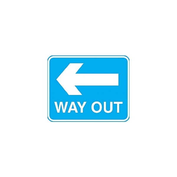Way Out Left Arrow Sign