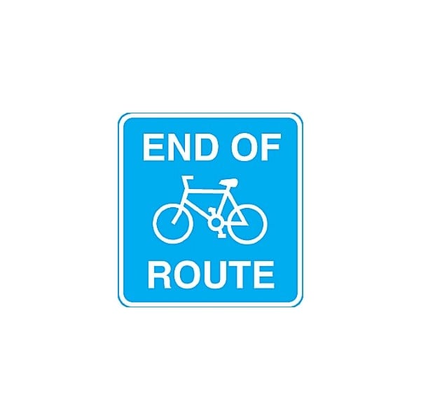 End Of Cycle Route Sign