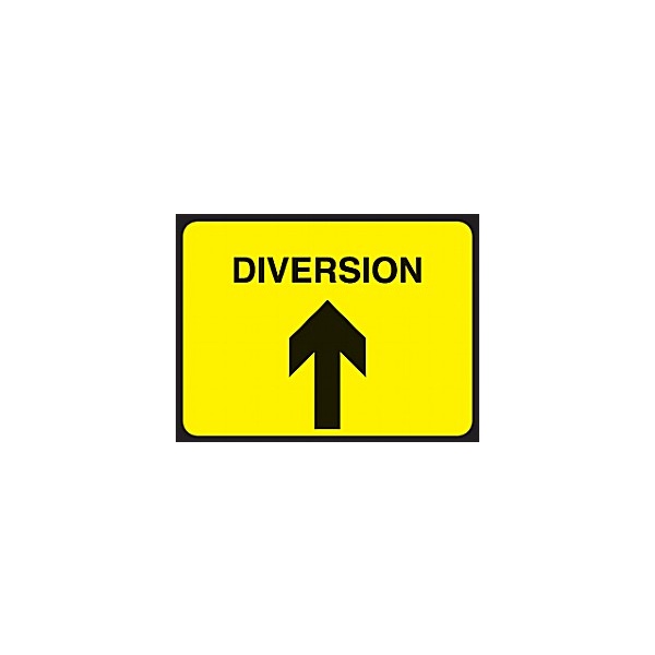 Diversion Up Arrow Sign