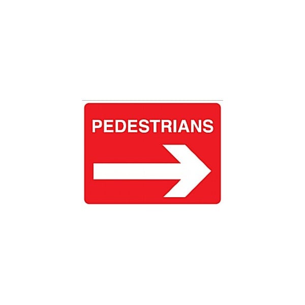 Pedestrians Right Arrow Sign
