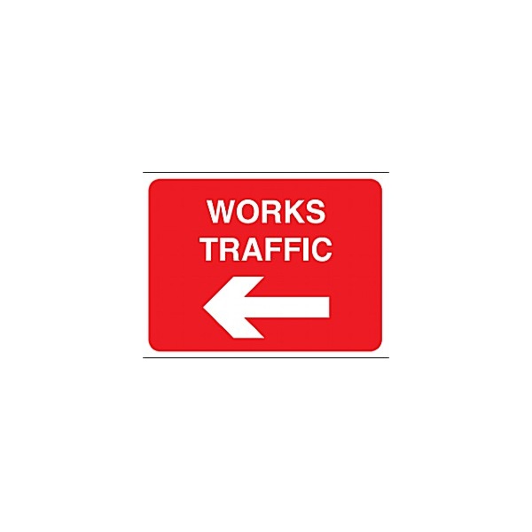 Works Traffic Left Arrow Sign