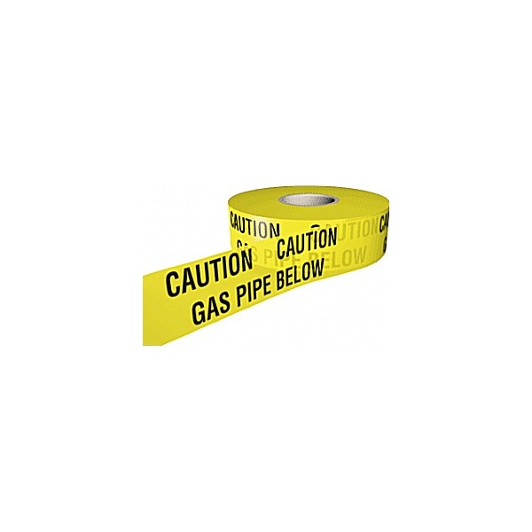 Caution Gas Pipe Below Underground Tape Line Marking & Tapes