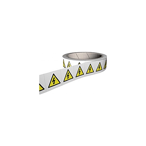 Risk Of Electrocution & High Voltage Hazard Labels – Roll of 250