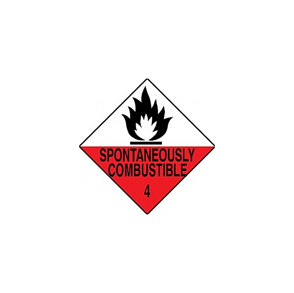 Spontaneously Combustable Hazchem And Transport Labels