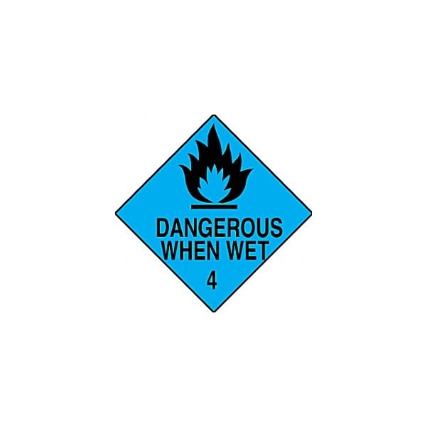 Dangerous When Wet Hazchem And Transport Labels