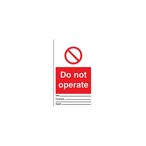 Do Not Operate Tye Tags
