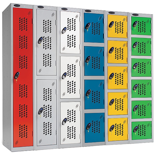 Perforated Door Lockers WIth ActiveCoat