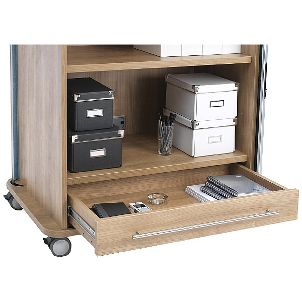 Trilogy Mobile Media Tambour Unit Audio Visual Furniture