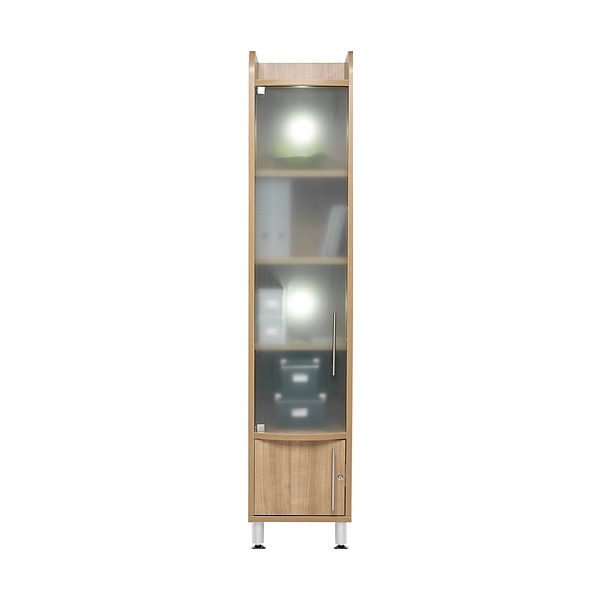 Trilogy Tall Narrow Glass Cupboard Office Cupboards