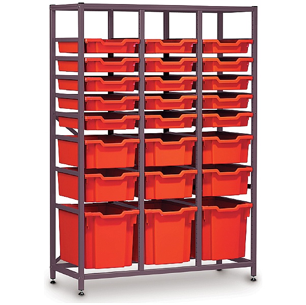 Gratnells 3 Column Midi 24 Tray Storage Rack