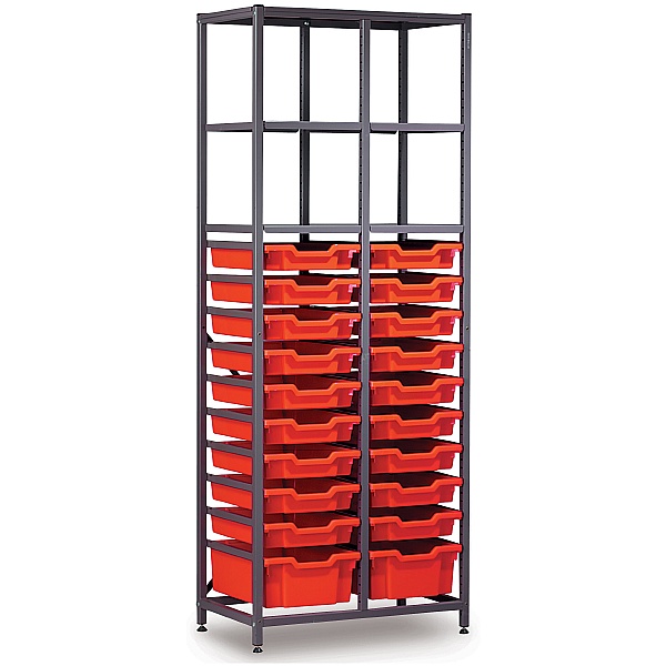 Gratnells 2 Column High 20 Tray Storage Rack