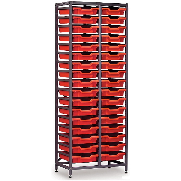 Gratnells 2 Column High 34 Tray Storage Rack