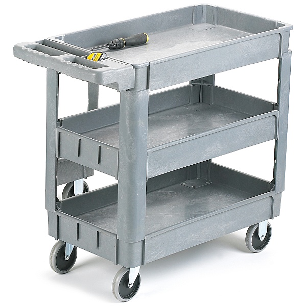 3 Tray Plastic Service Trolley