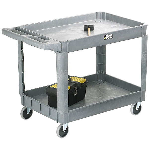 2 Tray Plastic Service Trolley