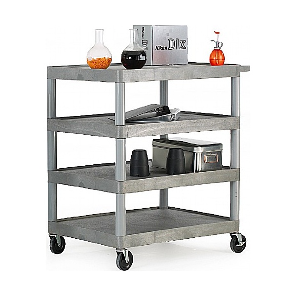 4 Shelf Grey Service Trolley