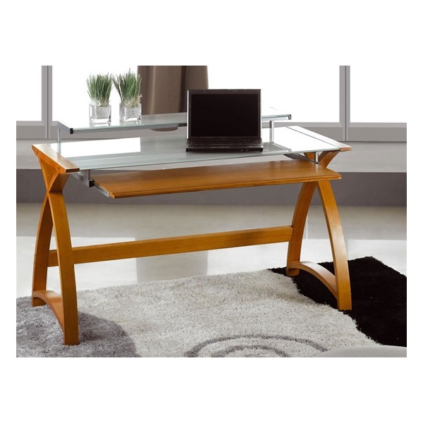 Spectrum Oak Real Wood Veneer Computer Desk Home Computer Desks