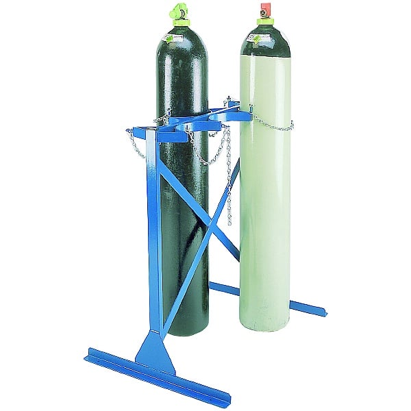 Double Sided Floor Fixed Cylinder Rack