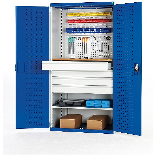 Bott Cubio Workshop Cupboards - 1 Shelf/4 Drawers