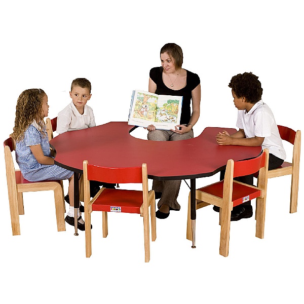 Adjustable Height Flower Top Teachers Table