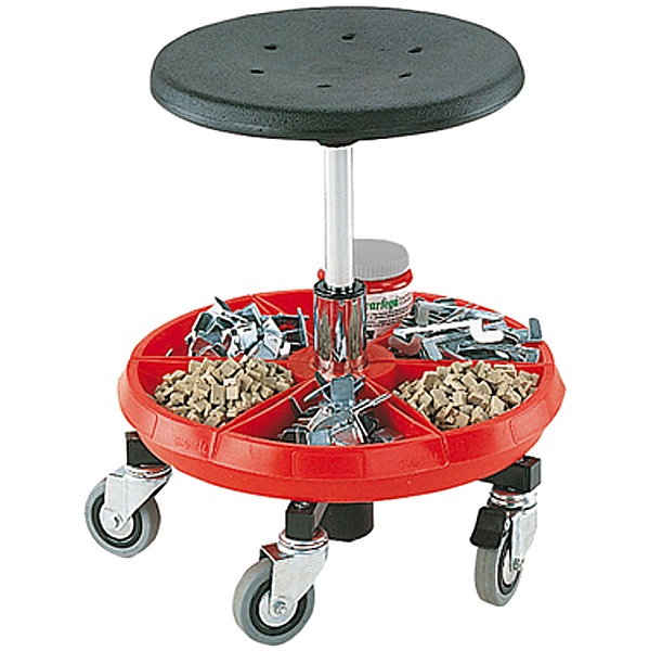 Bott Cubio Low Mobile Work Stool Red Tray