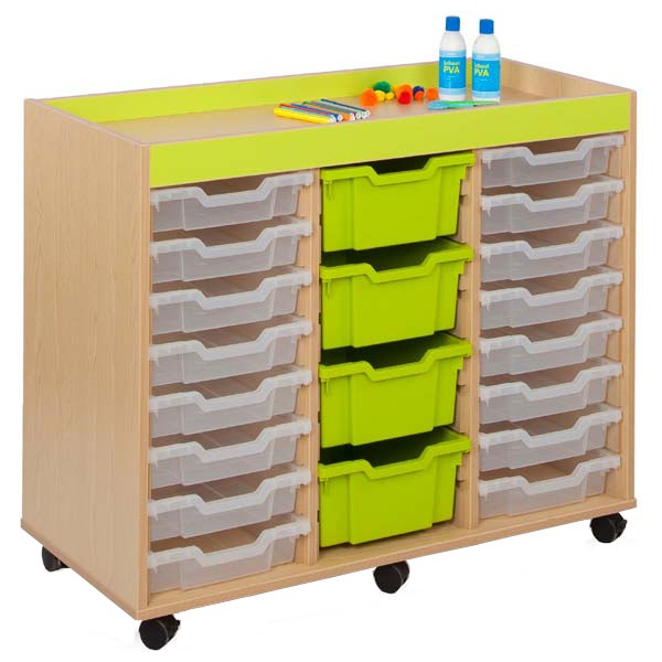 Bubblegum 24 Shallow Tray Storage Unit