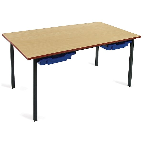 Scholar Black Frame Classroom Tables With Trays