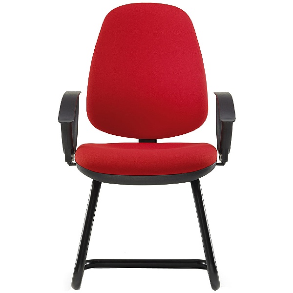High Back Cantilever Visitor Chair Without Arms