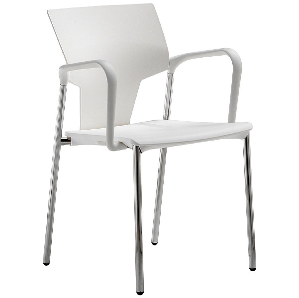 Pledge Ikon 4 Leg Armchair White