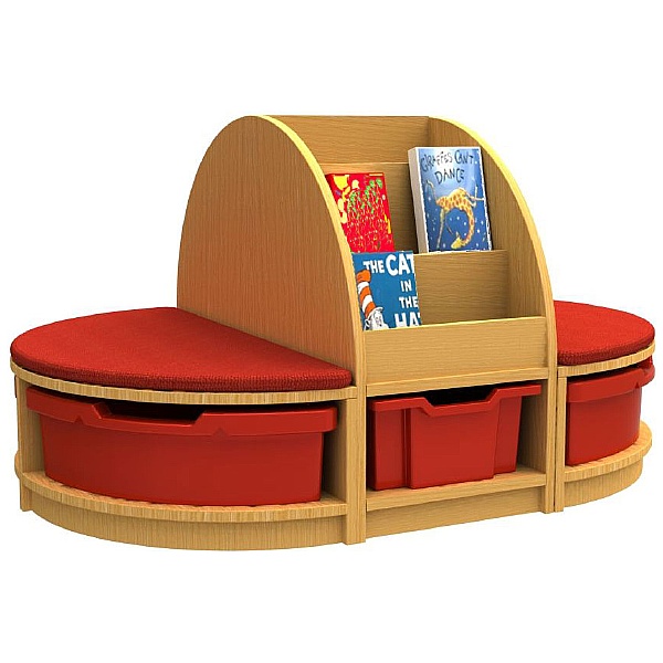 Curve Book & Seat Storage Island