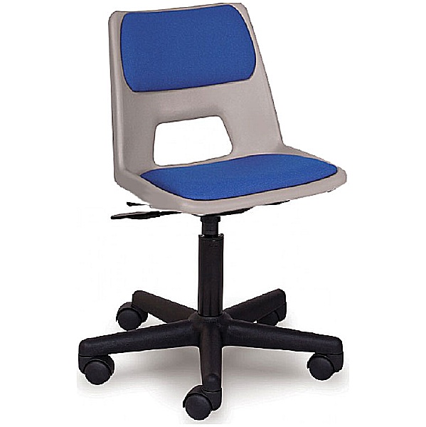 Scholar Mobile Padded Polypropylene Chair (Optional Glides) Classroom Swivel Chairs
