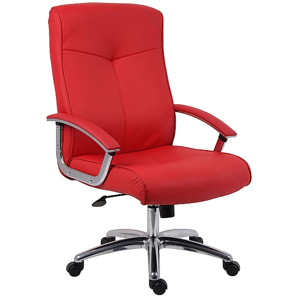 Brighton Red Leather Faced Manager Chair