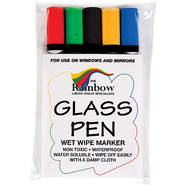 Coloured Wetwipe Glass And Blackboard Pens