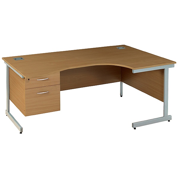 Solar Cantilever Ergonomic Desks With Single Ped