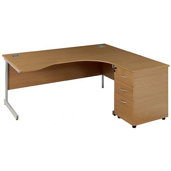 Solar Ergonomic Cantilever Desk With Desk High Ped