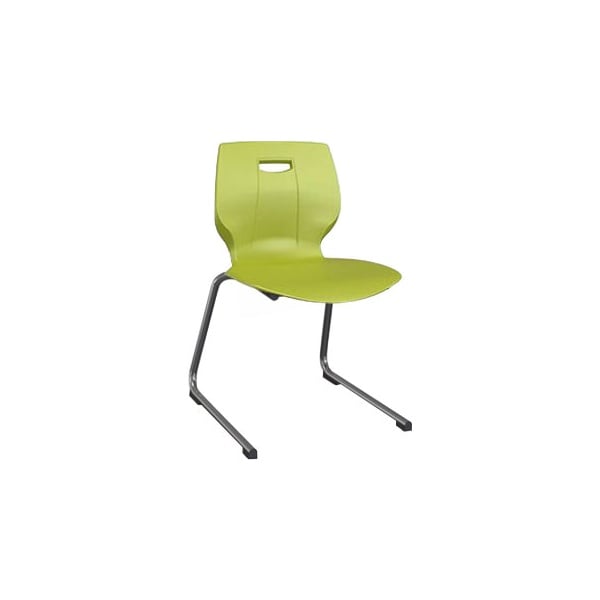Scholar Reverse Cantilever Chair - Lime Green
