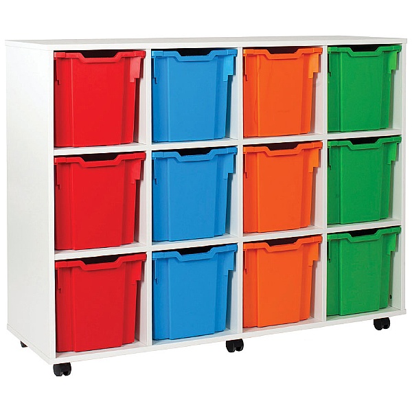 12 Tray Jumbo White Range Storage Unit