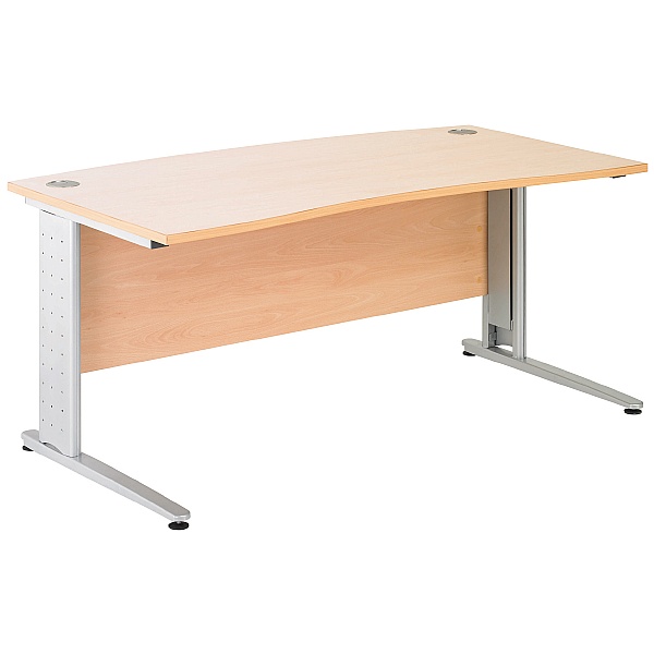 Gravity Executive Cantilever Double Wave Bow Desk