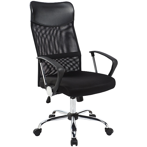 Aster High Back Mesh Office Chair - Black