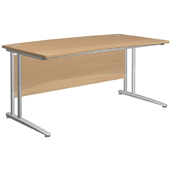 Gravity Standard Cantilever Double Wave Bow Desk